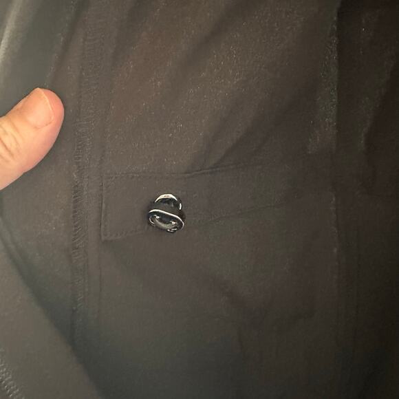 Chico’s women nylon vest black large collar zip front pockets outdoor plus size - Picture 4 of 12